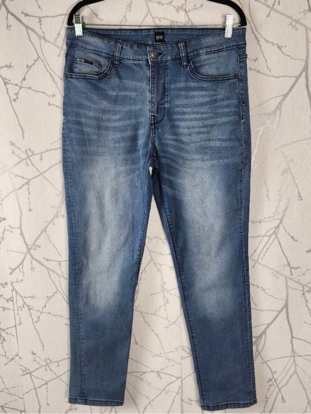 Hugo Boss Light Wash Stretch Denim Mid Rise Skinny Jeans